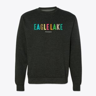 Eagle Lake Texas Color Pop Crewneck Sweatshirt