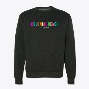 Colonial Beach Virginia Color Pop Crewneck Sweatshirt