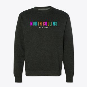 North Collins New York Color Pop Crewneck Sweatshirt