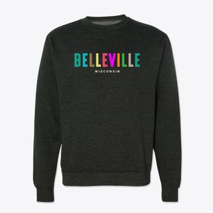 Belleville Wisconsin Color Pop Crewneck Sweatshirt
