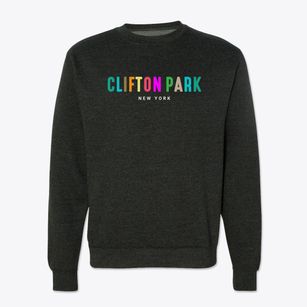 Clifton Park New York Color Pop Crewneck Sweatshirt