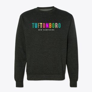 Tuftonboro New Hampshire Color Pop Crewneck Sweatshirt