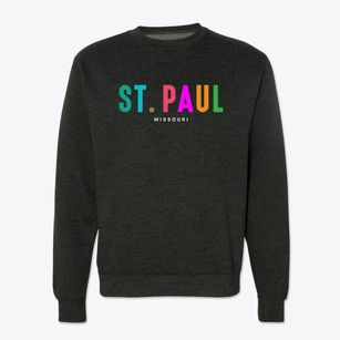 St. Paul Missouri Color Pop Crewneck Sweatshirt