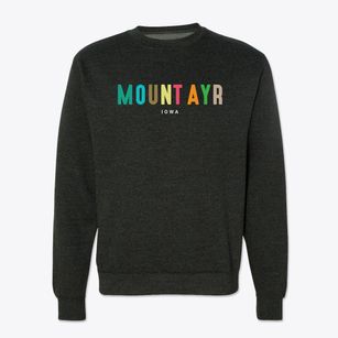 Mount Ayr Iowa Color Pop Crewneck Sweatshirt