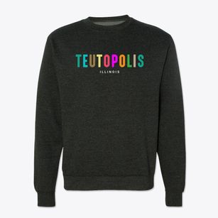Teutopolis Illinois Color Pop Crewneck Sweatshirt