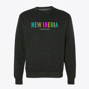 New Iberia Louisiana Color Pop Crewneck Sweatshirt