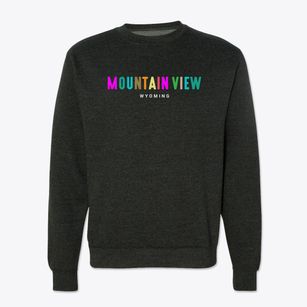 Mountain View Wyoming Color Pop Crewneck Sweatshirt
