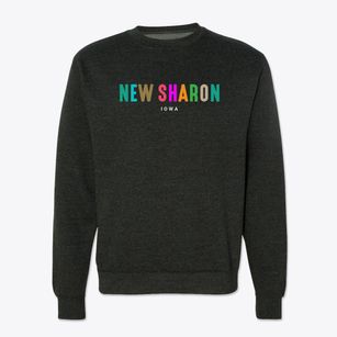 New Sharon Iowa Color Pop Crewneck Sweatshirt