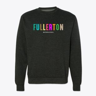 Fullerton Nebraska Color Pop Crewneck Sweatshirt