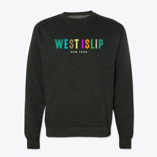 West Islip New York Color Pop Crewneck Sweatshirt