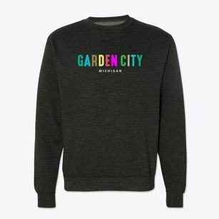 Garden City Michigan Color Pop Crewneck Sweatshirt