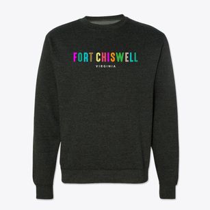 Fort Chiswell Virginia Color Pop Crewneck Sweatshirt