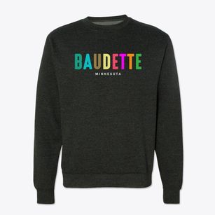 Baudette Minnesota Color Pop Crewneck Sweatshirt