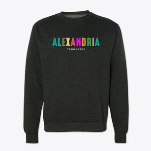 Alexandria Tennessee Color Pop Crewneck Sweatshirt