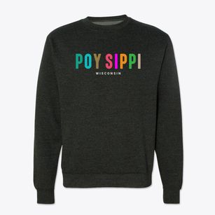Poy Sippi Wisconsin Color Pop Crewneck Sweatshirt