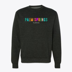Palm Springs Florida Color Pop Crewneck Sweatshirt