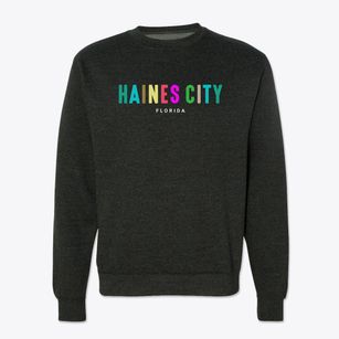 Haines City Florida Color Pop Crewneck Sweatshirt