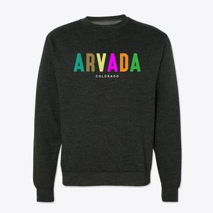 Arvada Colorado Color Pop Crewneck Sweatshirt