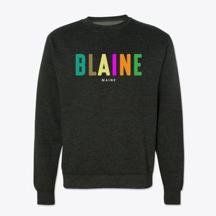 Blaine Maine Color Pop Crewneck Sweatshirt