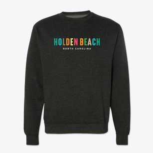 Holden Beach North Carolina Color Pop Crewneck Sweatshirt