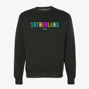 Sutherland Iowa Color Pop Crewneck Sweatshirt