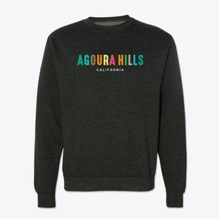Agoura Hills California Color Pop Crewneck Sweatshirt