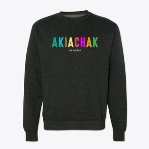 Akiachak Alaska Color Pop Crewneck Sweatshirt