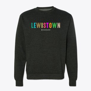 Lewistown Missouri Color Pop Crewneck Sweatshirt