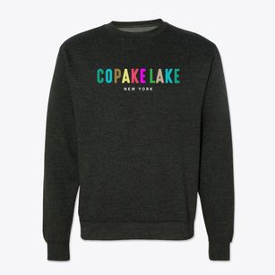 Copake Lake New York Color Pop Crewneck Sweatshirt