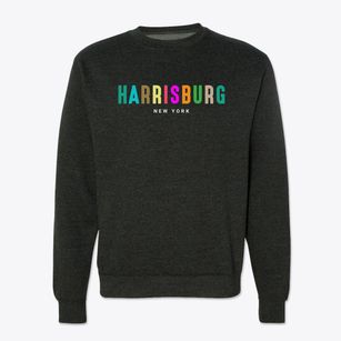 Harrisburg New York Color Pop Crewneck Sweatshirt