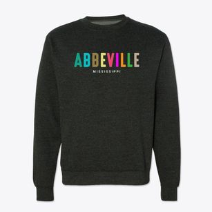 Abbeville Mississippi Color Pop Crewneck Sweatshirt