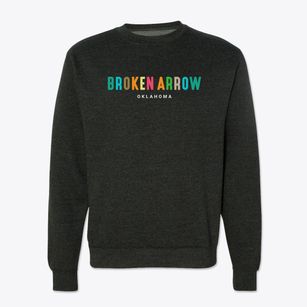 Broken Arrow Oklahoma Color Pop Crewneck Sweatshirt