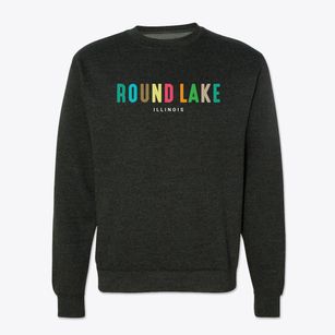 Round Lake Illinois Color Pop Crewneck Sweatshirt