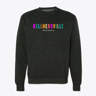 Kellnersville Wisconsin Color Pop Crewneck Sweatshirt