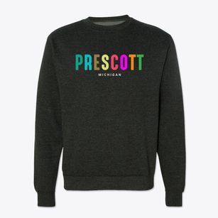 Prescott Michigan Color Pop Crewneck Sweatshirt
