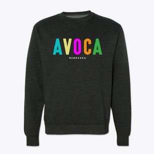 Avoca Nebraska Color Pop Crewneck Sweatshirt
