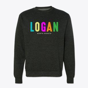 Logan North Dakota Color Pop Crewneck Sweatshirt