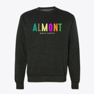 Almont North Dakota Color Pop Crewneck Sweatshirt