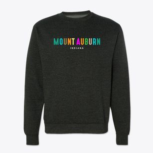 Mount Auburn Indiana Color Pop Crewneck Sweatshirt