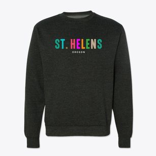 St. Helens Oregon Color Pop Crewneck Sweatshirt