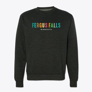Fergus Falls Minnesota Color Pop Crewneck Sweatshirt