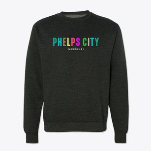 Phelps City Missouri Color Pop Crewneck Sweatshirt