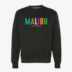 Malibu California Color Pop Crewneck Sweatshirt