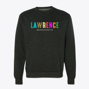 Lawrence Massachusetts Color Pop Crewneck Sweatshirt