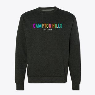 Campton Hills Illinois Color Pop Crewneck Sweatshirt