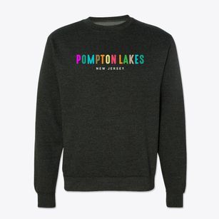 Pompton Lakes New Jersey Color Pop Crewneck Sweatshirt