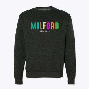 Milford Delaware Color Pop Crewneck Sweatshirt