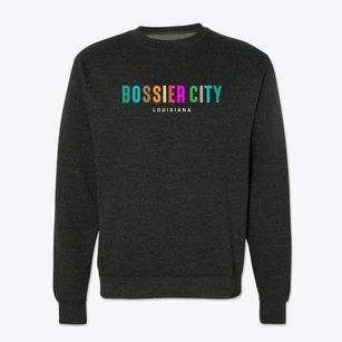 Bossier City Louisiana Color Pop Crewneck Sweatshirt
