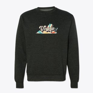  Virginia Retro Art Crewneck Sweatshirt