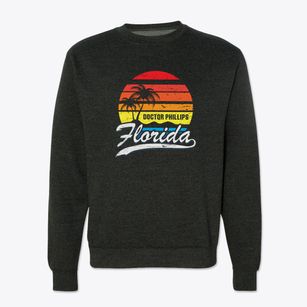 Doctor Phillips Florida Palm Tree Sunset Crewneck Sweatshirt